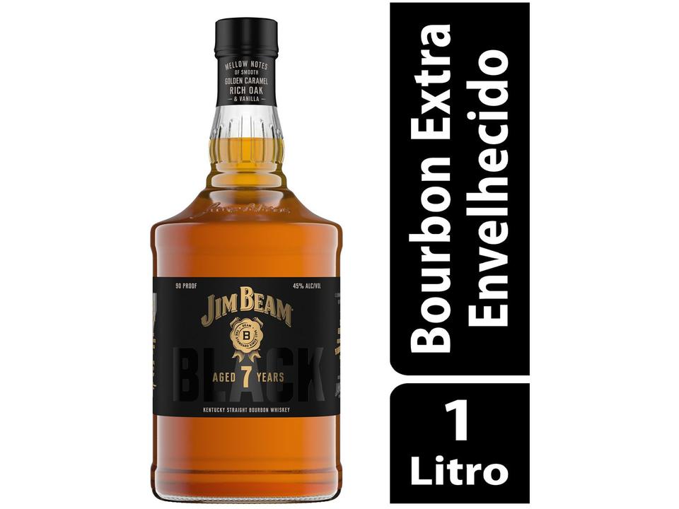 Whisky Jim Beam Black Bourbon 7 Anos Americano 1L - 1