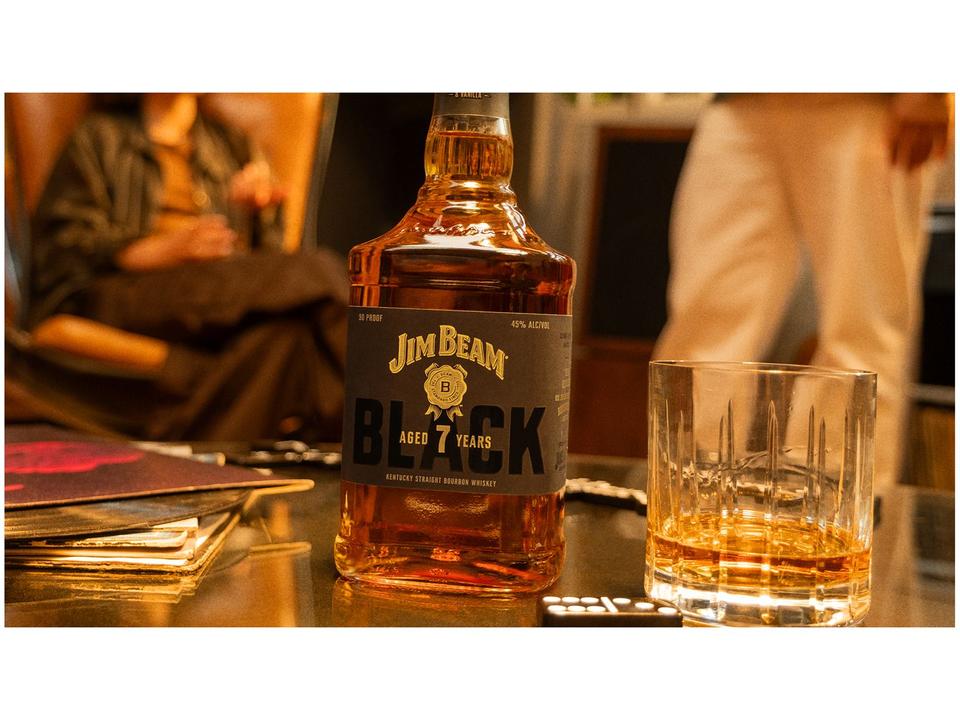 Whisky Jim Beam Black Bourbon 7 Anos Americano 1L - 2
