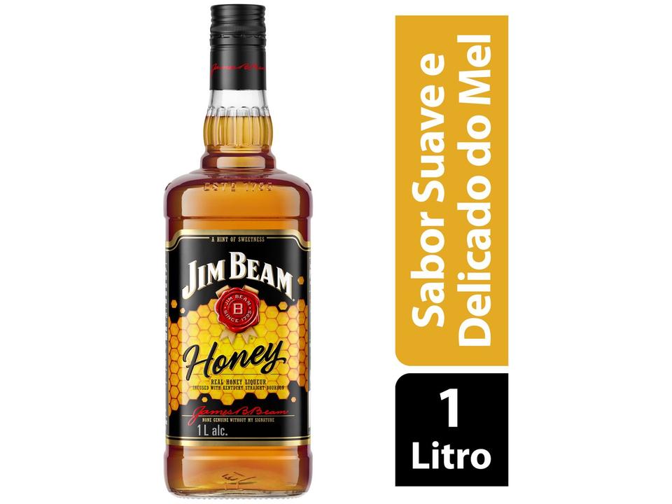 Whisky Jim Beam Honey Licor de Bourbon 4 Anos Americano 1L - 1