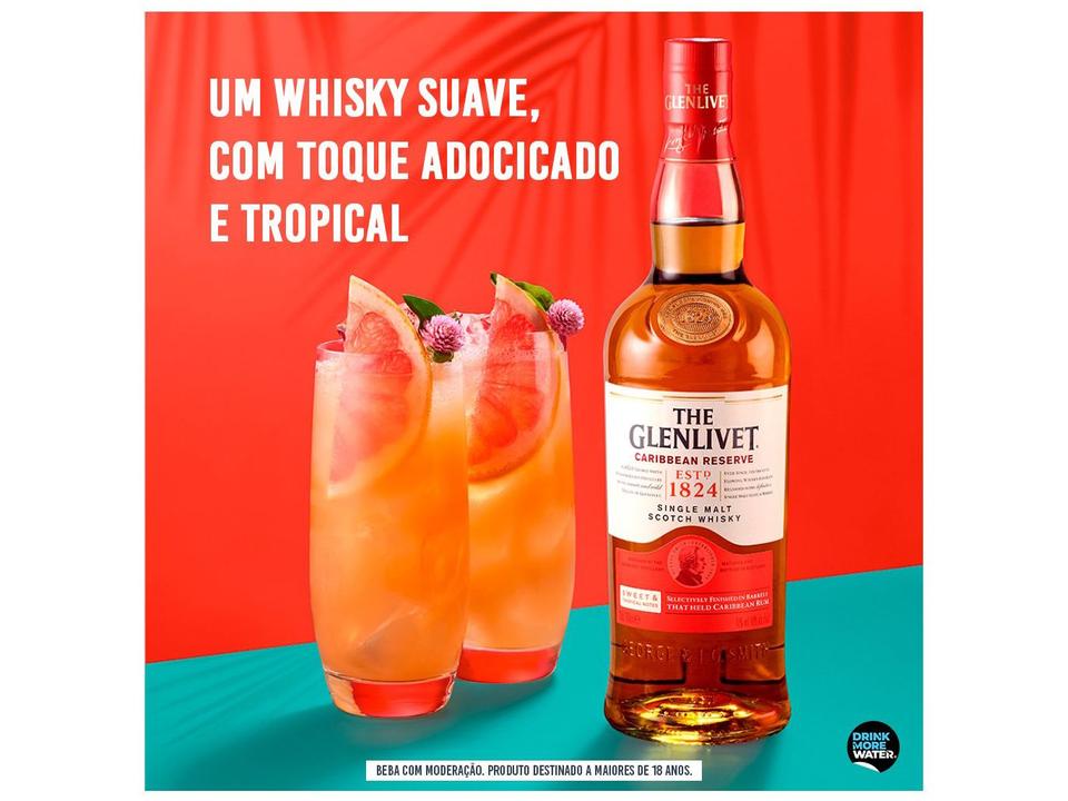 Whisky The Glenlivet Caribbean Reserve Escocês 750ml - 2