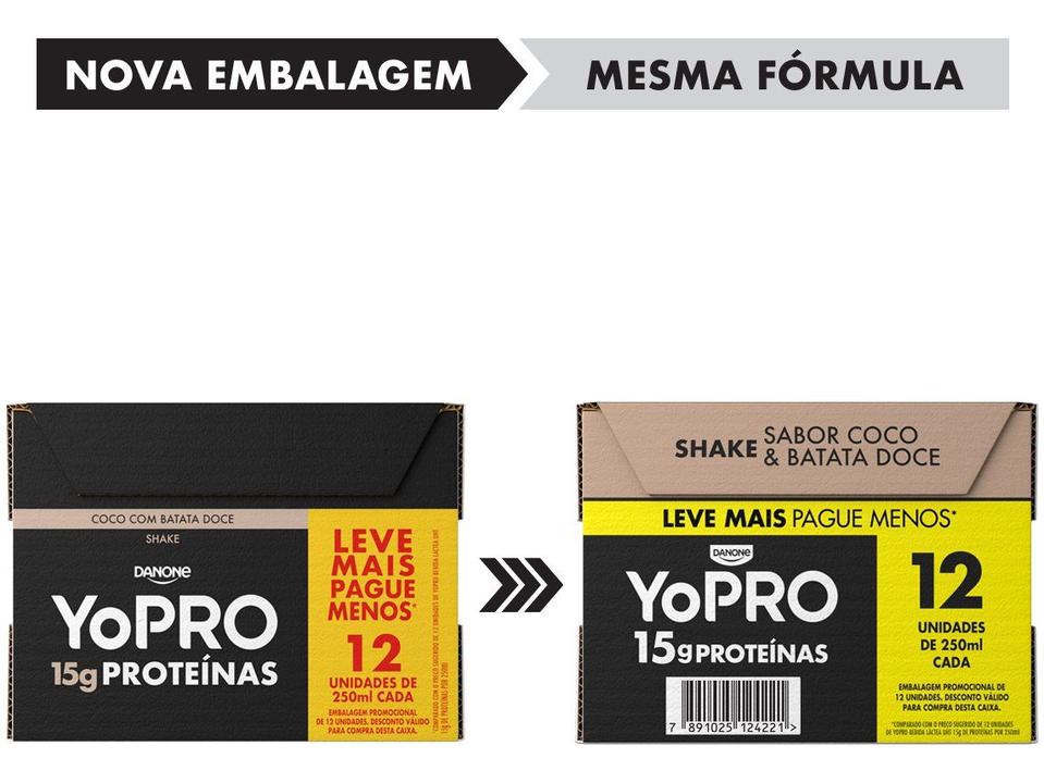 YoPRO Bebida Láctea UHT Coco com Batata-Doce 15g de proteínas 250ml 12 unidades - 5