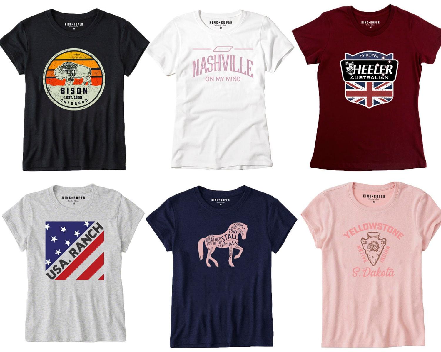 10 Camisetas Femininas M Country No Atacado King Roper Farm Bruta Sacudir Txc Wrangler Zenz Cinch Outros Moda E Acessorios Magazine Luiza