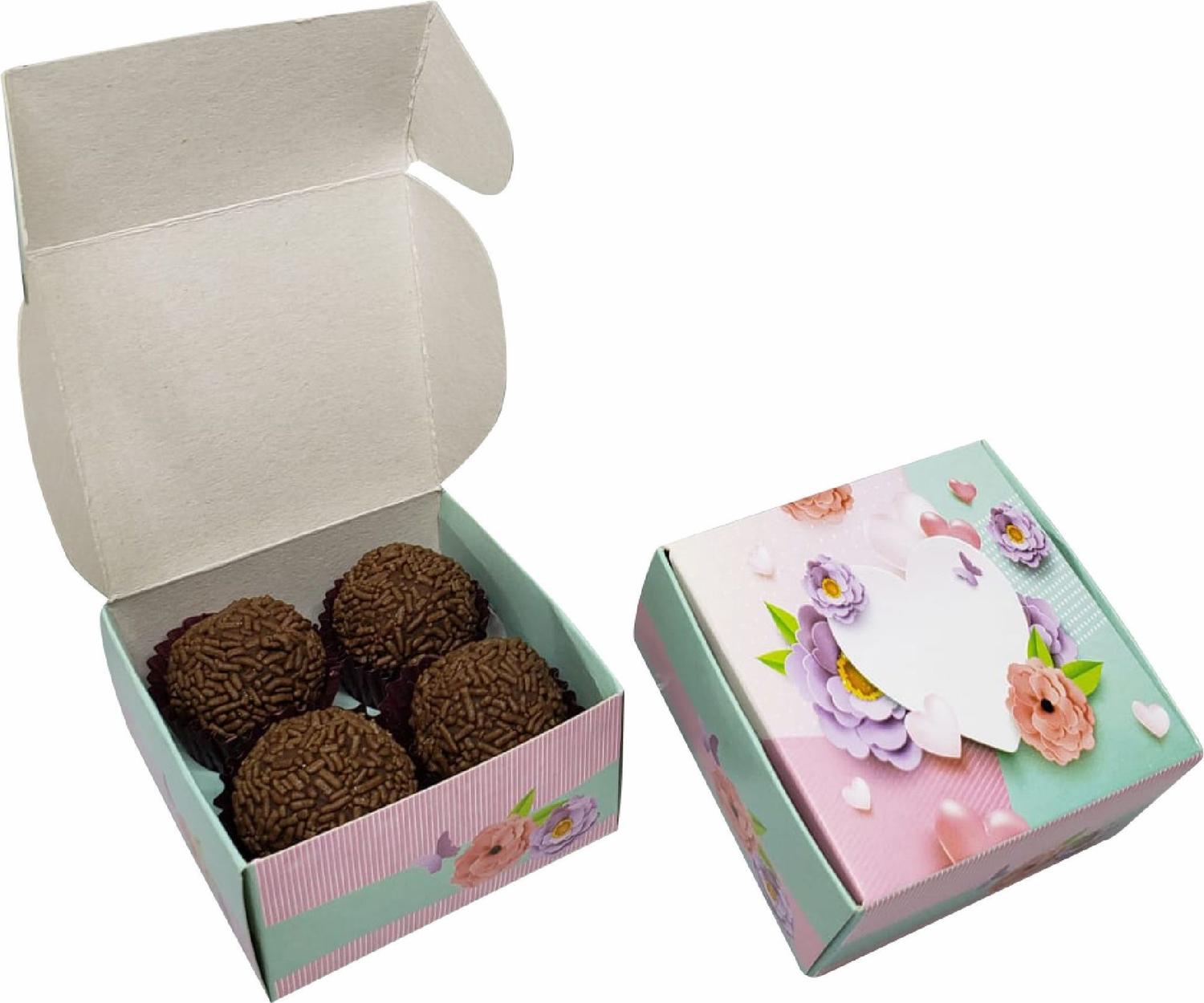 10 Embalagem 4 Doces Brigadeiro Dia Maes Namorados Delicada Steinceprint Embalagens Descartaveis Para Festa Magazine Luiza