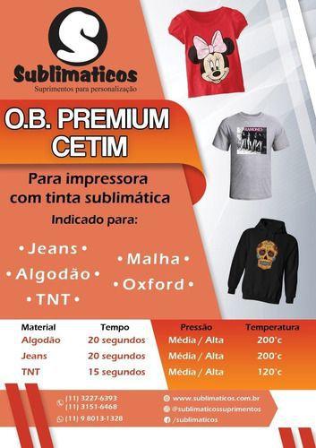 sublimacao algodao
