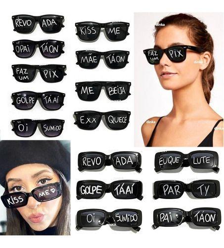 10 Oculos Influencer Frase Personalizada Unisex - Dinka - Óculos de Festa -  Magazine Luiza