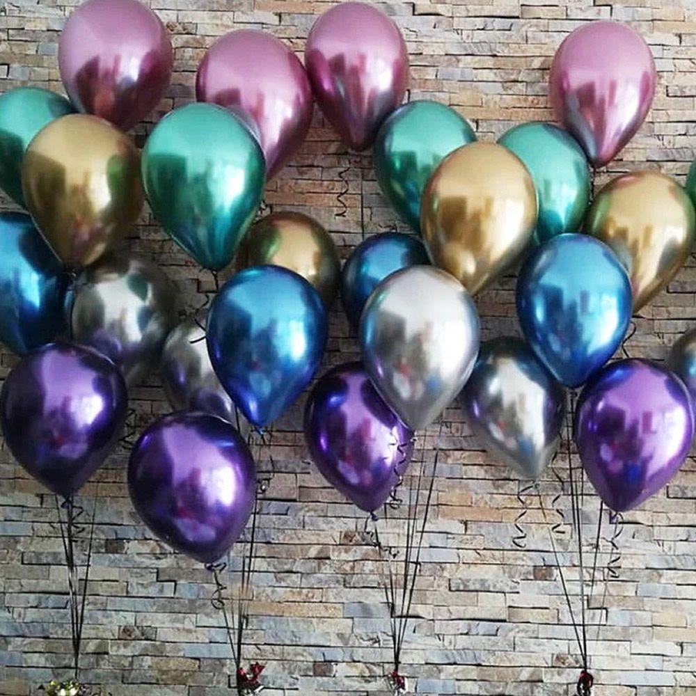 12un. Balões Grandes Metálicos 12 Polegadas Diversas Cores - Neoimp ...
