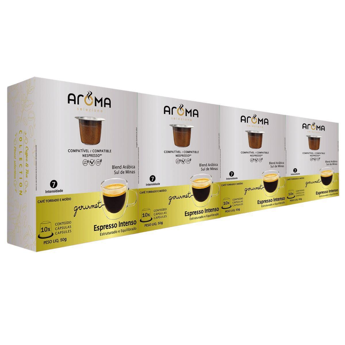 150 Cápsulas Para Nespresso - Café Intenso - Cápsula Aroma - Cápsula de  Café - Magazine Luiza