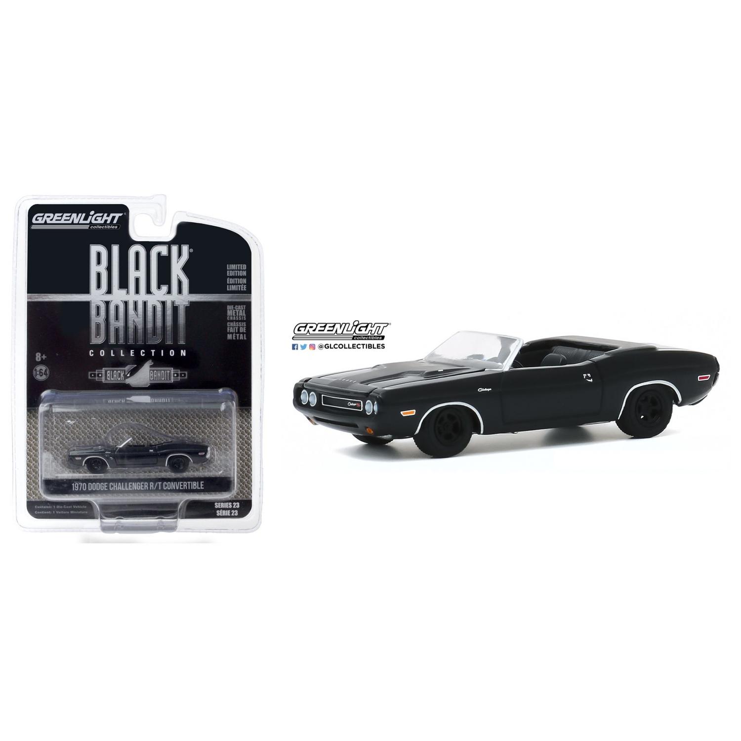1970 Dodge Challenger R T Convertible Black Bandit Serie 23 1 64 Greenlight Miniaturas De Carros Magazine Luiza
