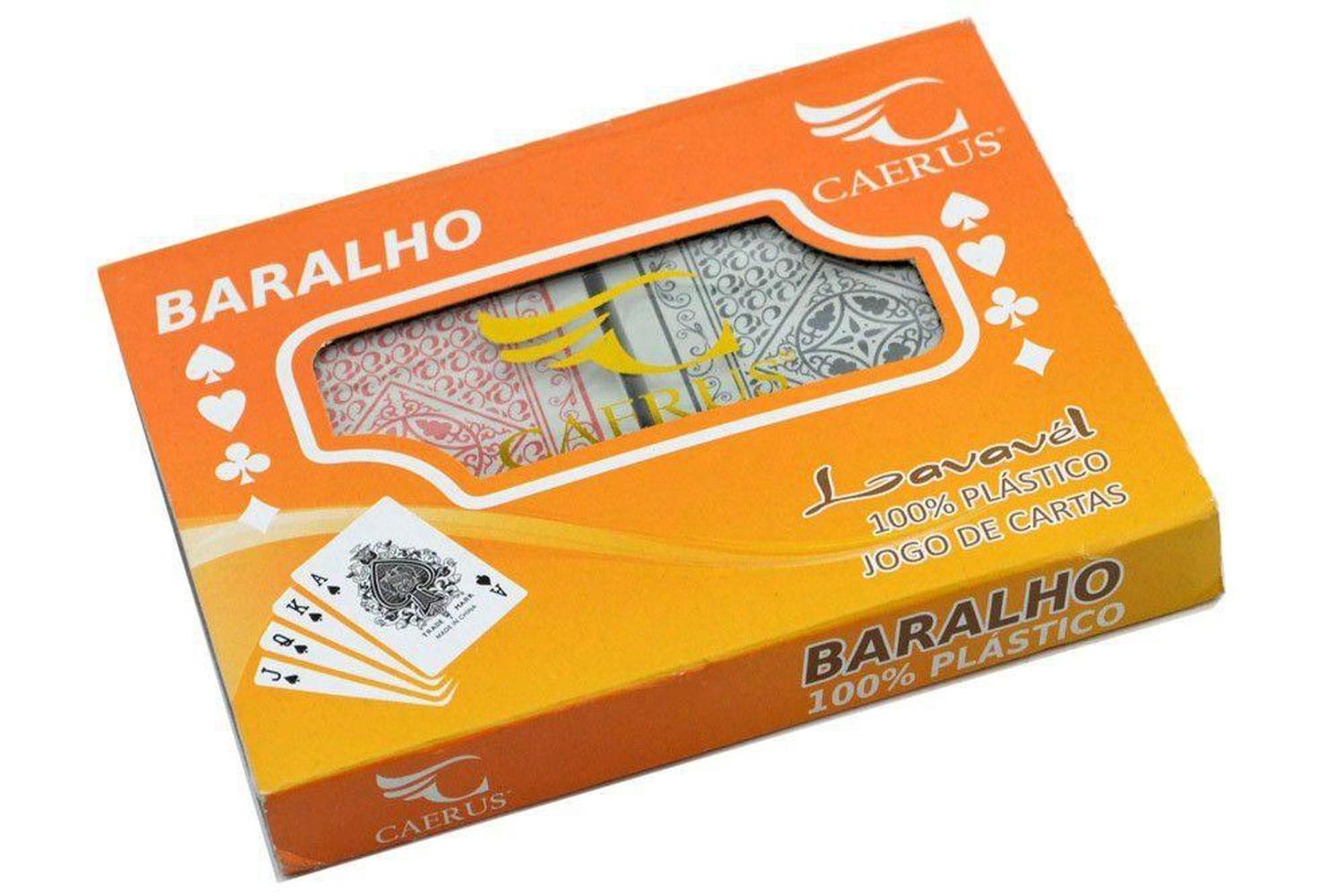 Jogo de Baralho Plástico a Prova D'Água Resistente Não Transparente c/  Estojo 108 Cartas - SQ - Baralho - Magazine Luiza