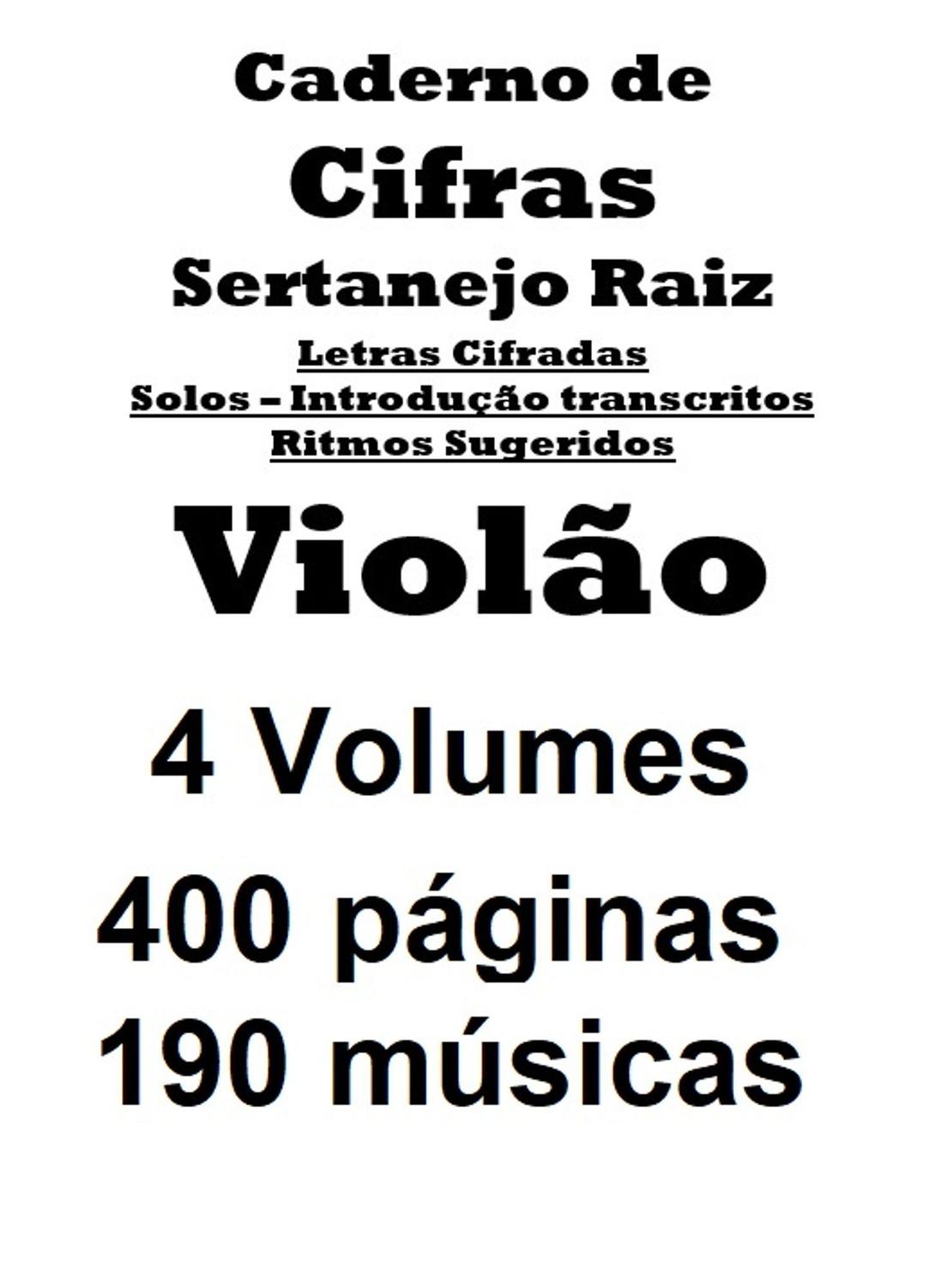 Caderno de Cifras Viola Caipira Sertanejo Raiz Vol.4 - Academia de