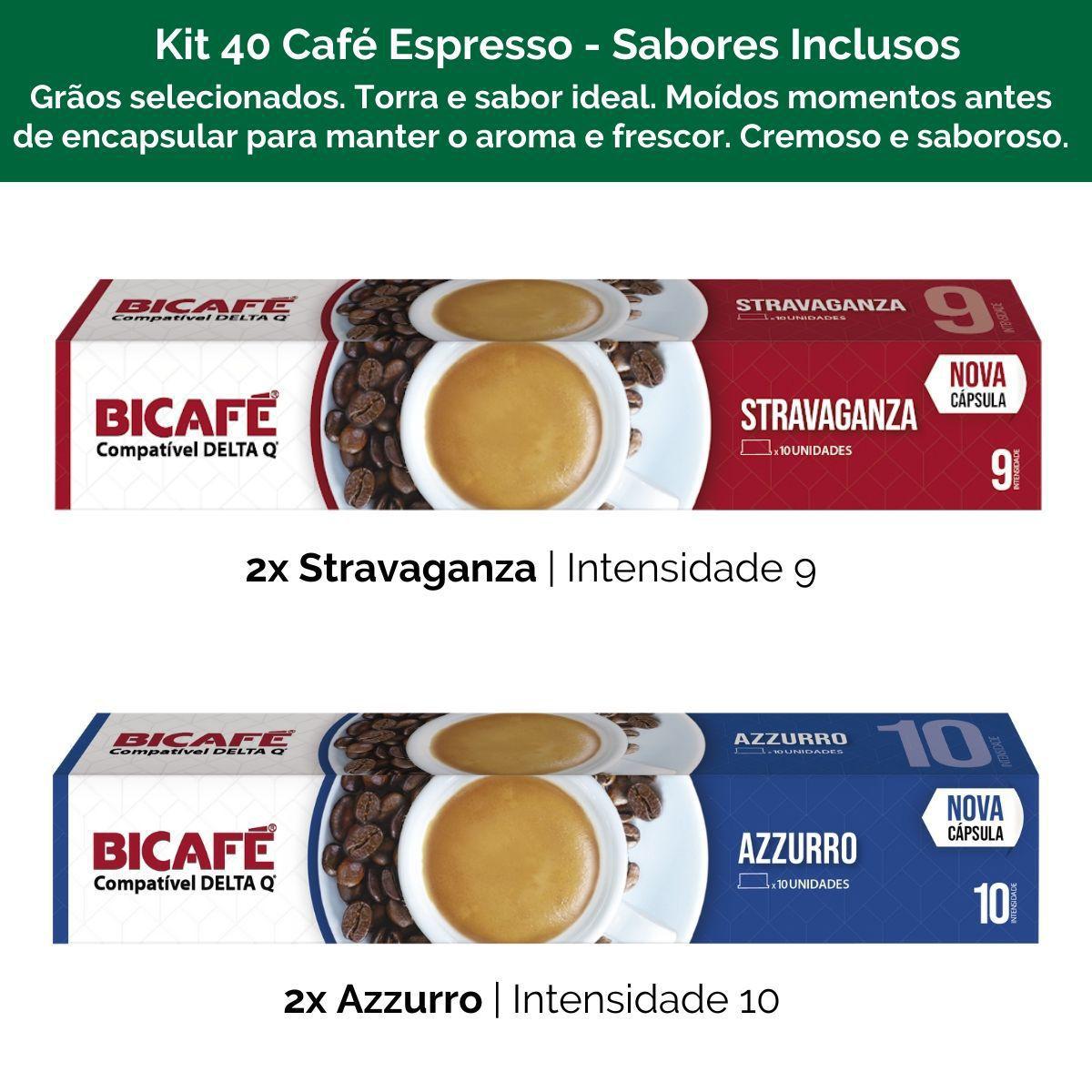 40 Cápsulas Para Delta Q Café Cápsula Bicafé Cápsula