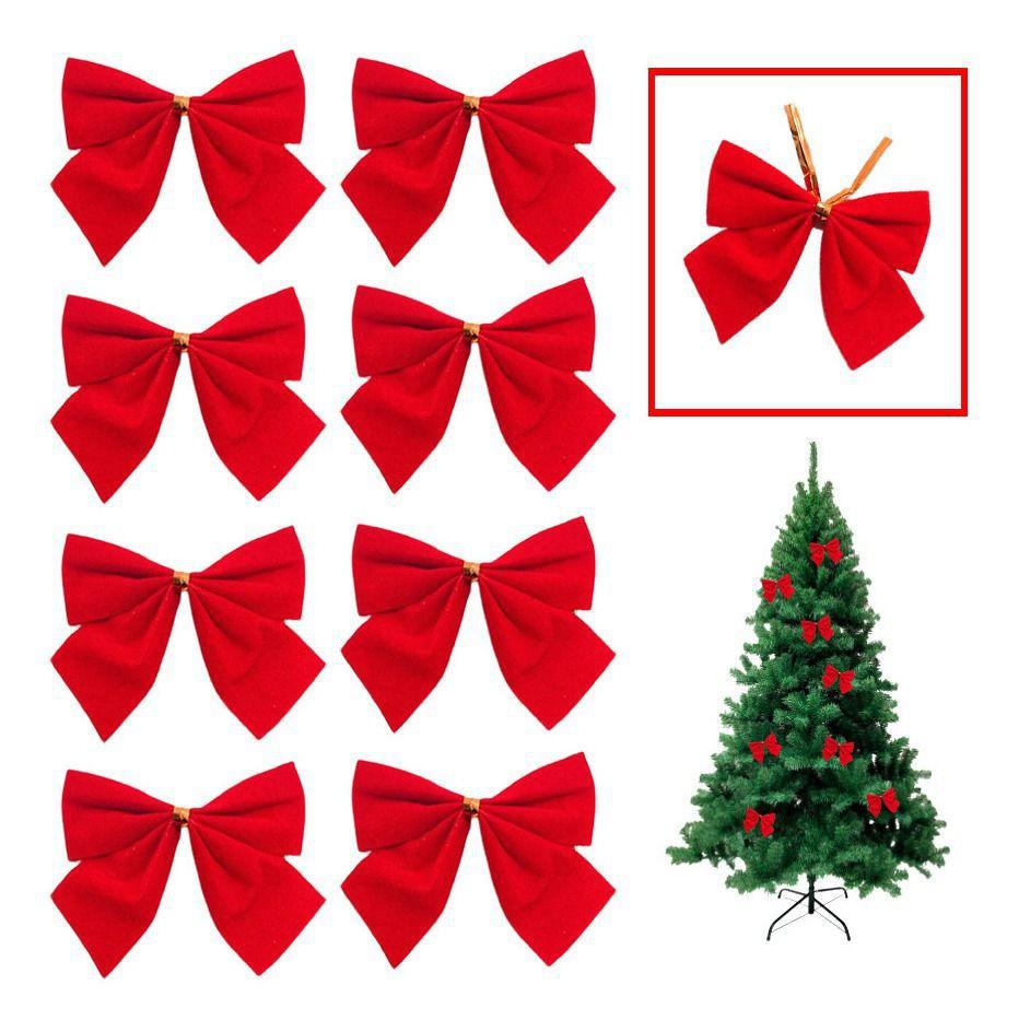 48 Laços Veludo Vermelho 6,5cm Árvore Natal Decoração - Master - Laços de  Natal - Magazine Luiza