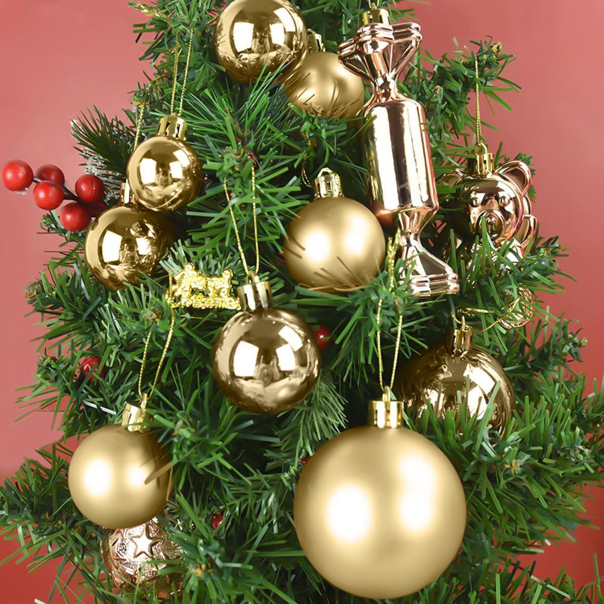 6 Bolas Enfeites de Árvore de Natal 7cm Dourado Fosca e Brilhante - Casa  Ambiente - Bola de Natal - Magazine Luiza