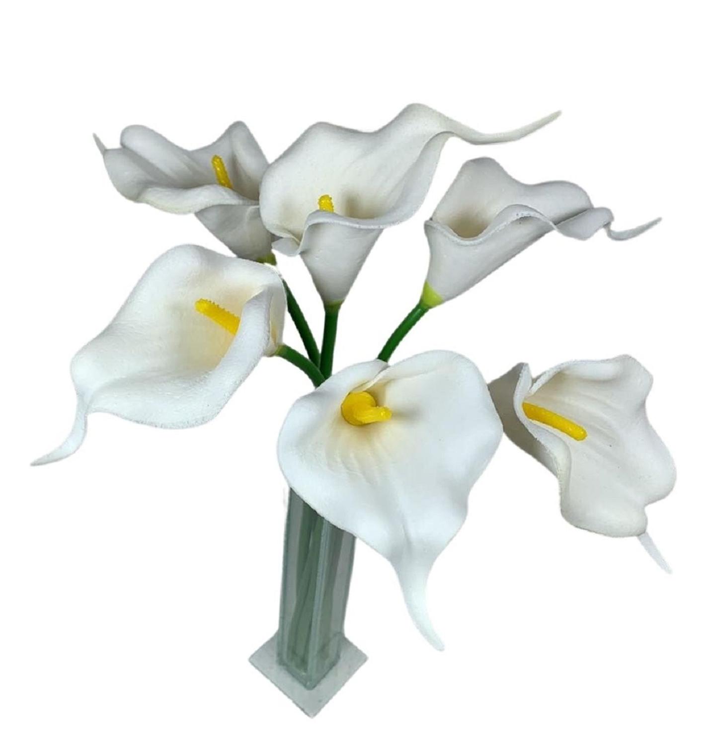 6 hastes de flor copo de leite artificial, 35 cm arranjo casamento festa -  Novidádivas - Flores Artificiais - Magazine Luiza
