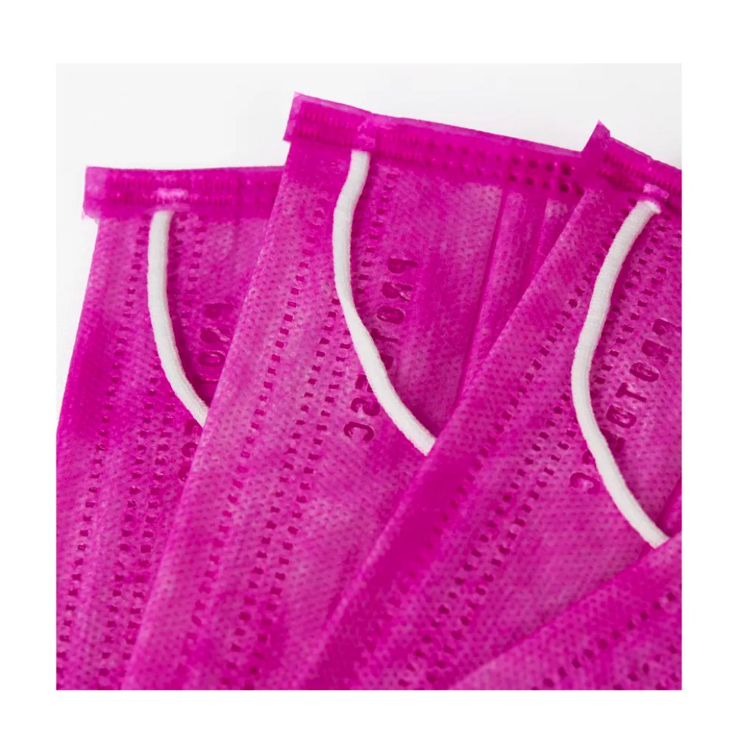 6 Máscara Tripla Descartável Rosa Pink ProtDesc 300 Unidades - Máscara ...