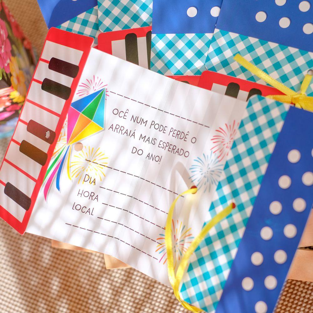 8 Convites Especial Sanfona Festa Junina Arraial Com 12x11cm Cromus Convites Para Festa Magazine Luiza