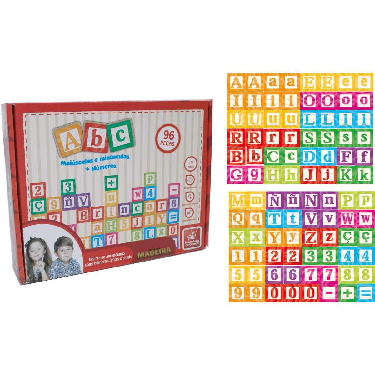 Abc Maiusculas E Minusculas 96 Pc Brincadeira De Crianca Brinquedos Educativos Magazine Luiza