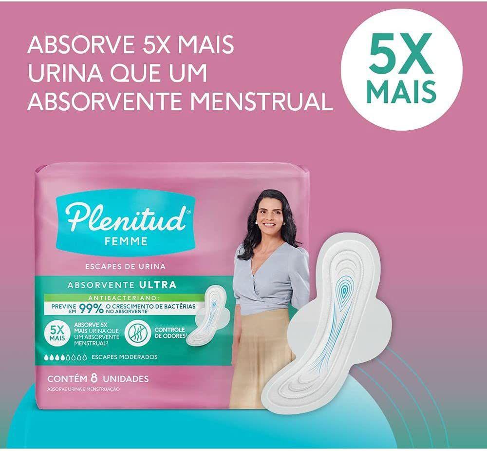 Absorvente Plenitud Femme Ultra com 8 unidades - Absorvente - Magazine ...