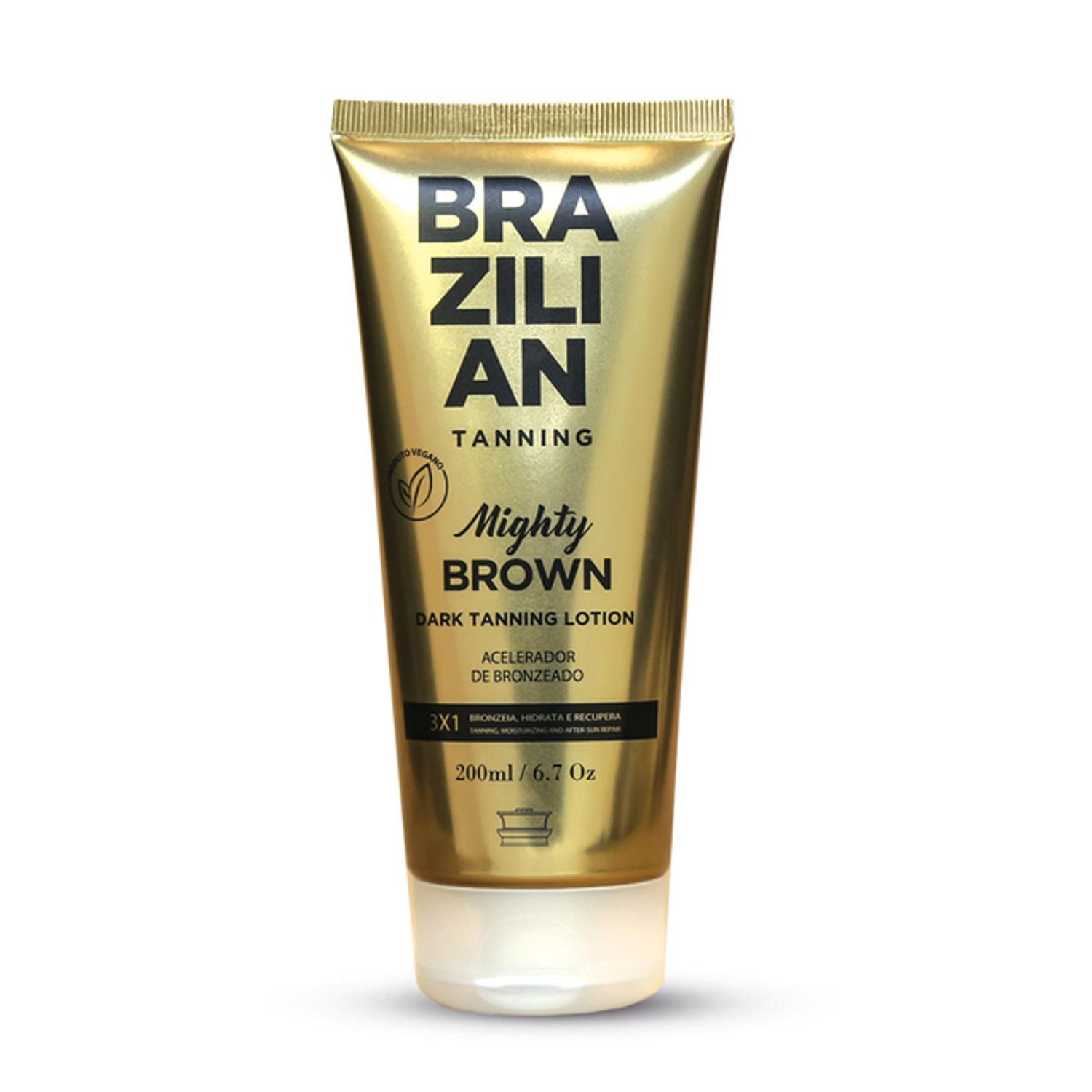 Acelerador de Bronzeado Profissional Natural Mighty Brown 200ml Brazilian Tanning