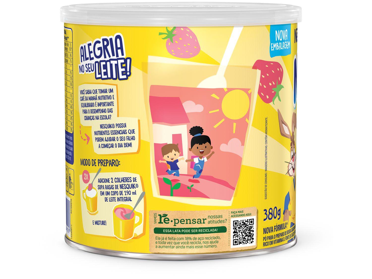 Achocolatado em Pó Nescau Nesquik Morango