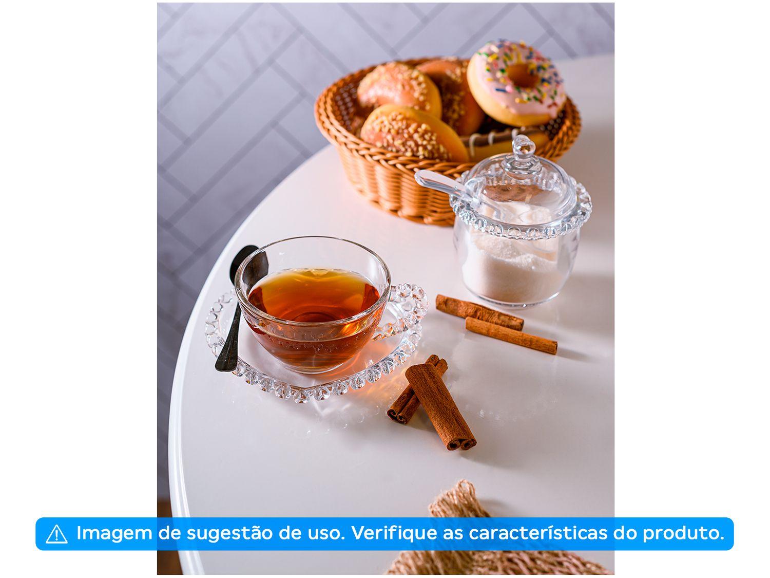 Açucareiro de Cristal com Tampa e Colher Lyor