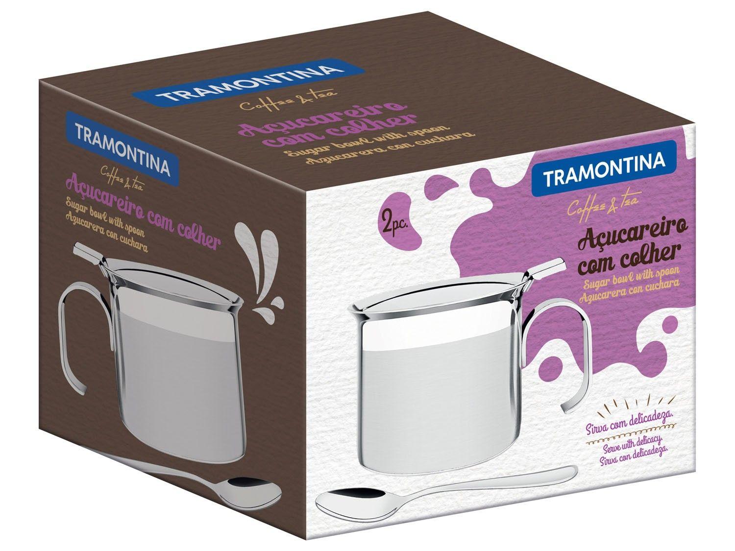 Açucareiro Inox Tramontina com Colher
