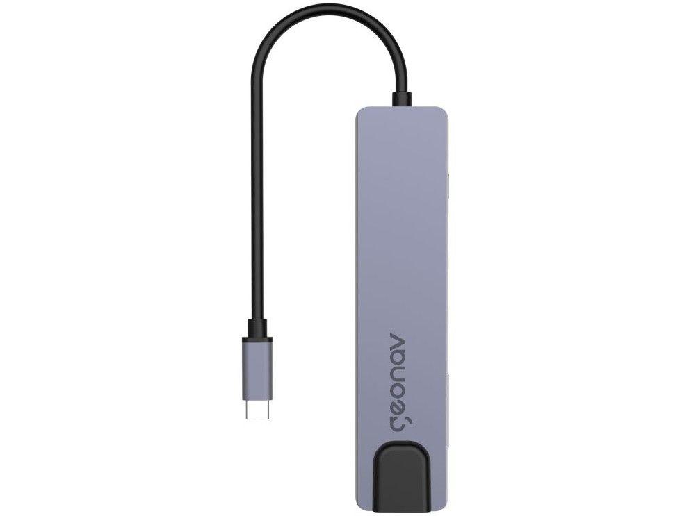 Adaptador USB-C Multiportas 7 em 1 19cm