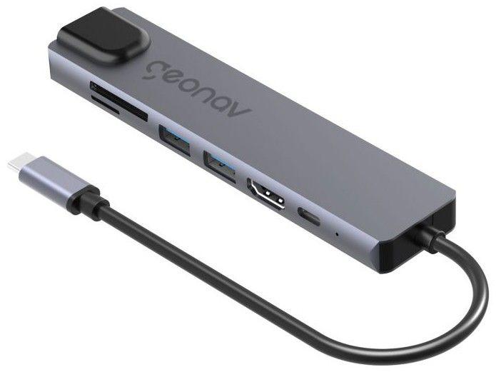 Adaptador USB-C Multiportas 7 em 1 19cm
