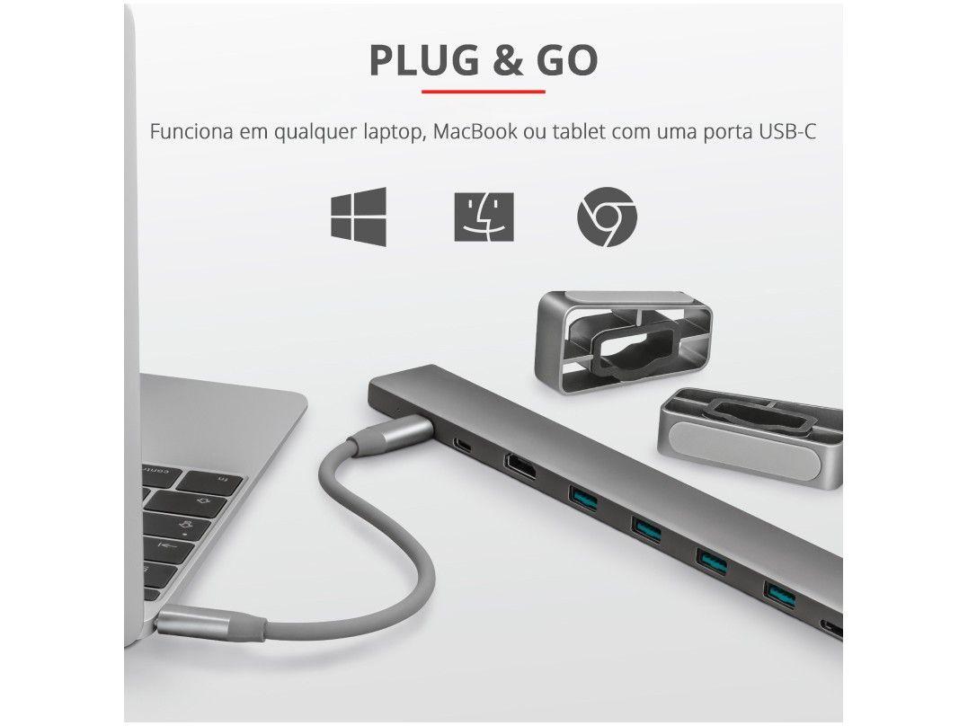Adaptador USB Multiportas 10 em 1 HDMI