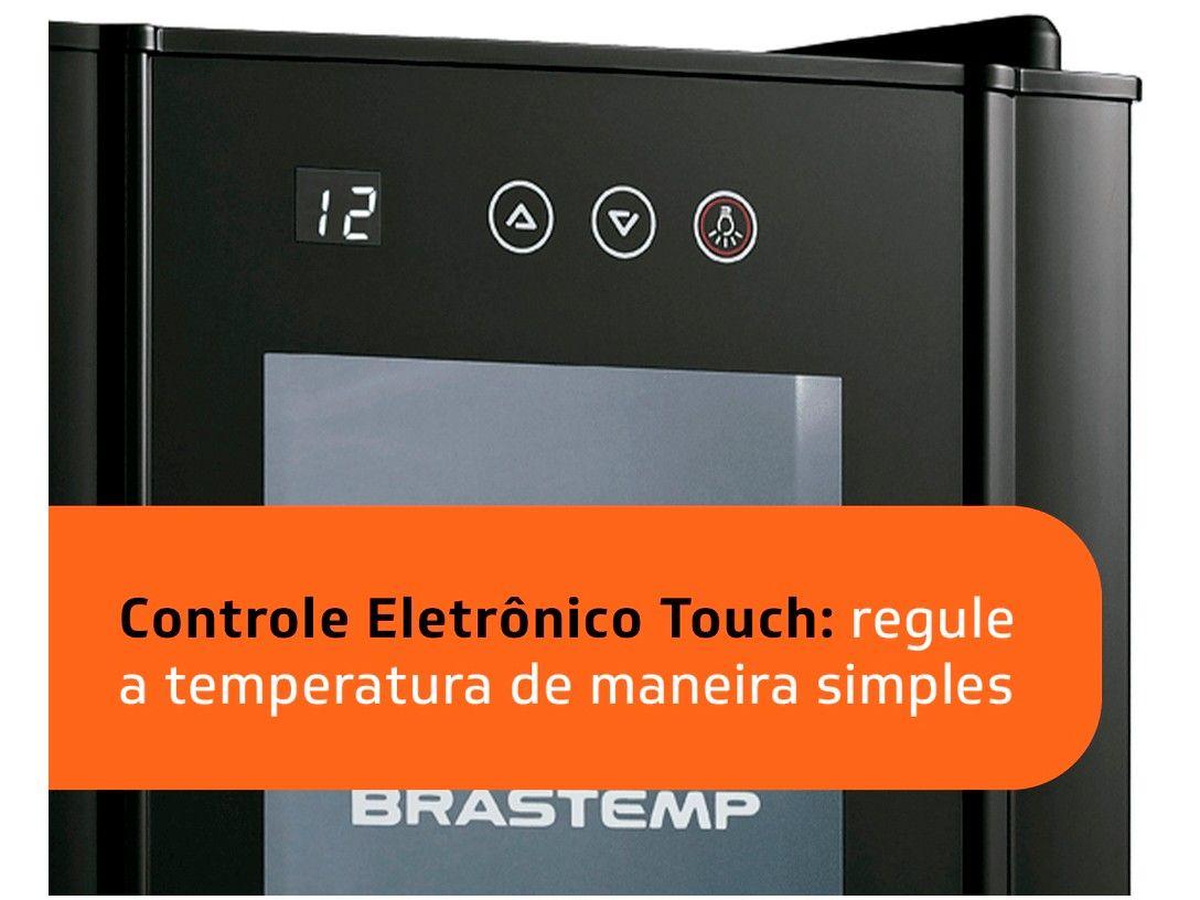 Adega Climatizada Brastemp 12 Garrafas com Painel Touch All Black BZC12 B Preto