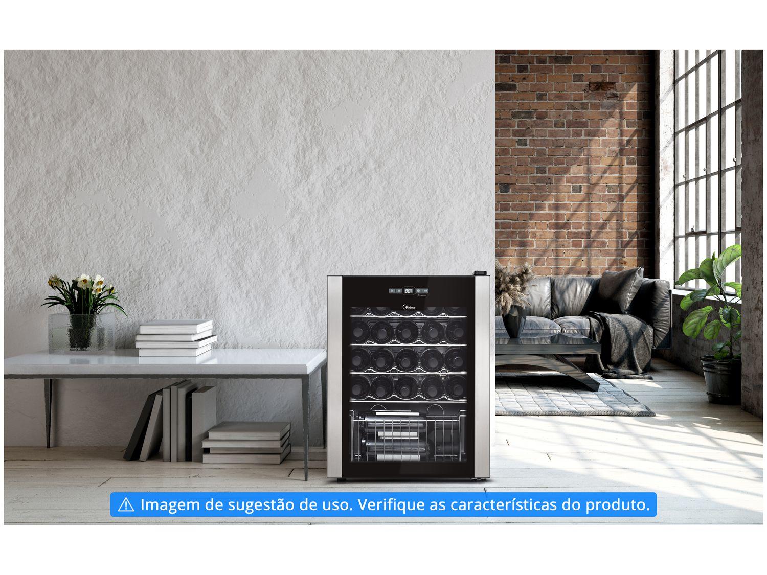 Adega Climatizada Midea 24 Garrafas com Painel Touch WBB241 com Compressor