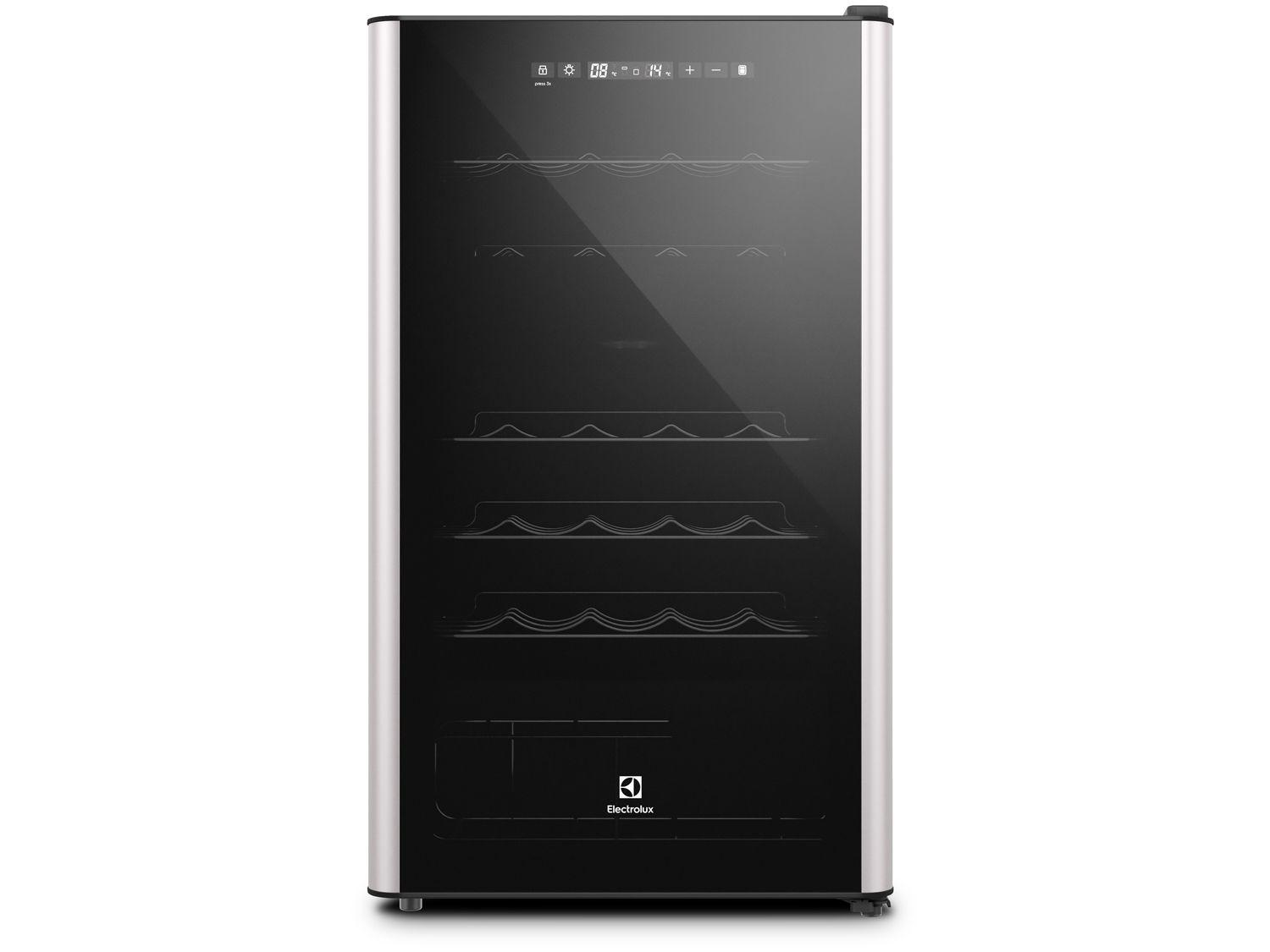 Adega Electrolux 29 Garrafas com Compressor Dual Zone Preta com LED WDF29