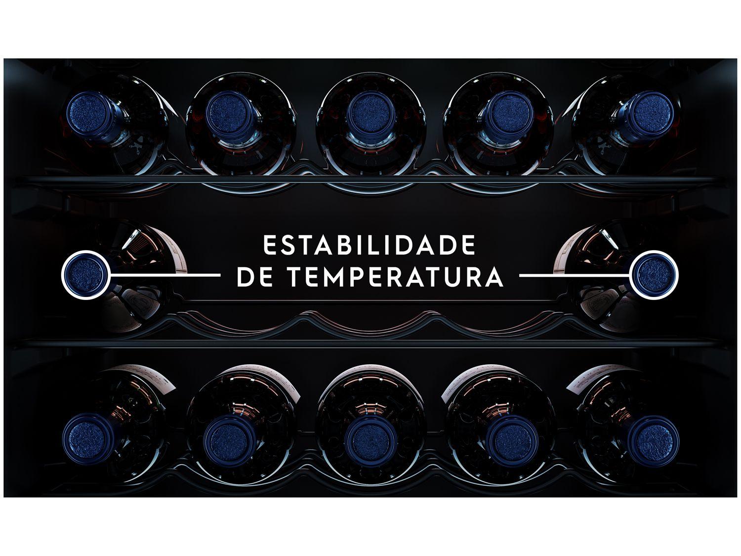 Adega Electrolux 29 Garrafas com Compressor Dual Zone Preta com LED WDF29