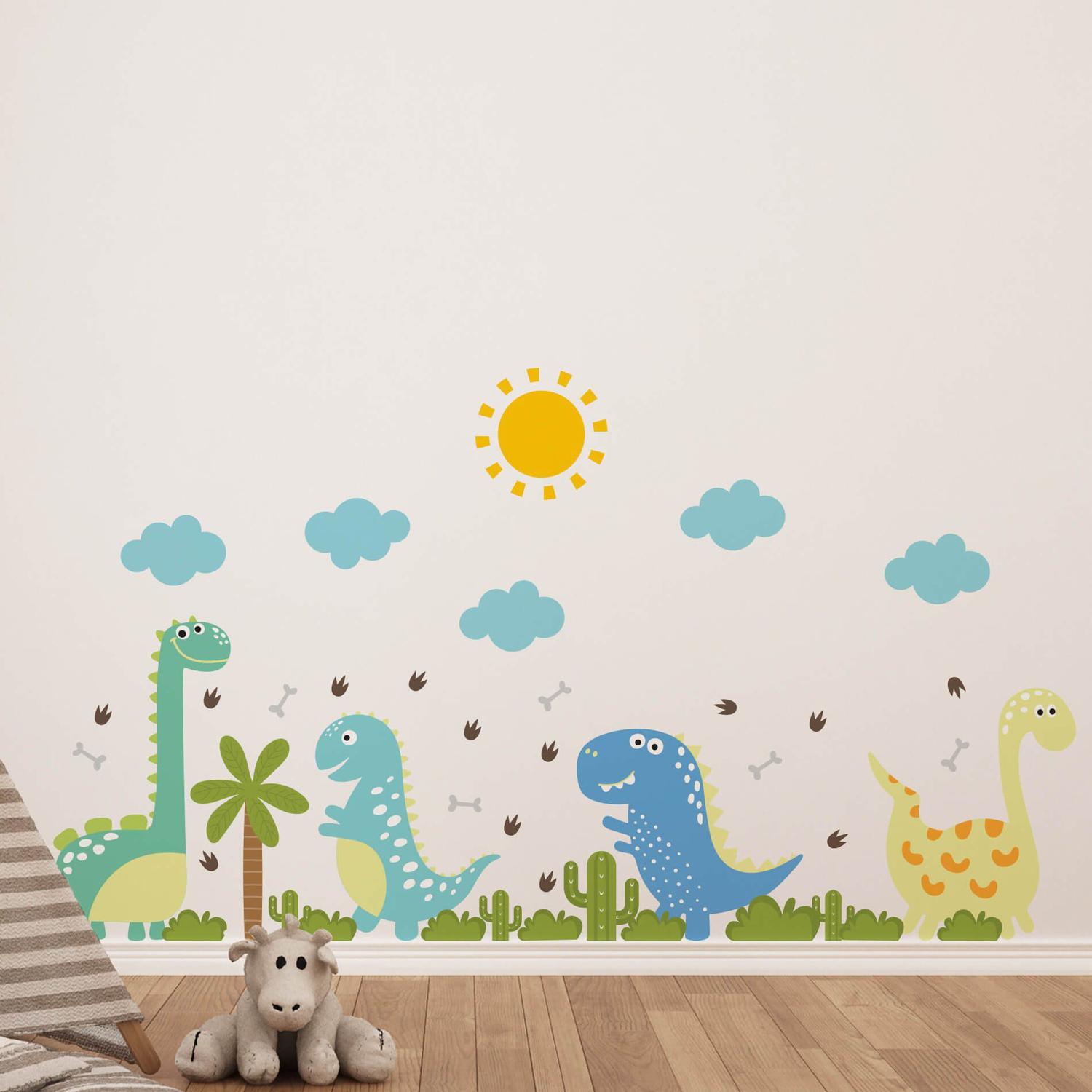 Adesivo de Parede Dinossauro Baby e Antiderrapante Piso - Quartinhos ...