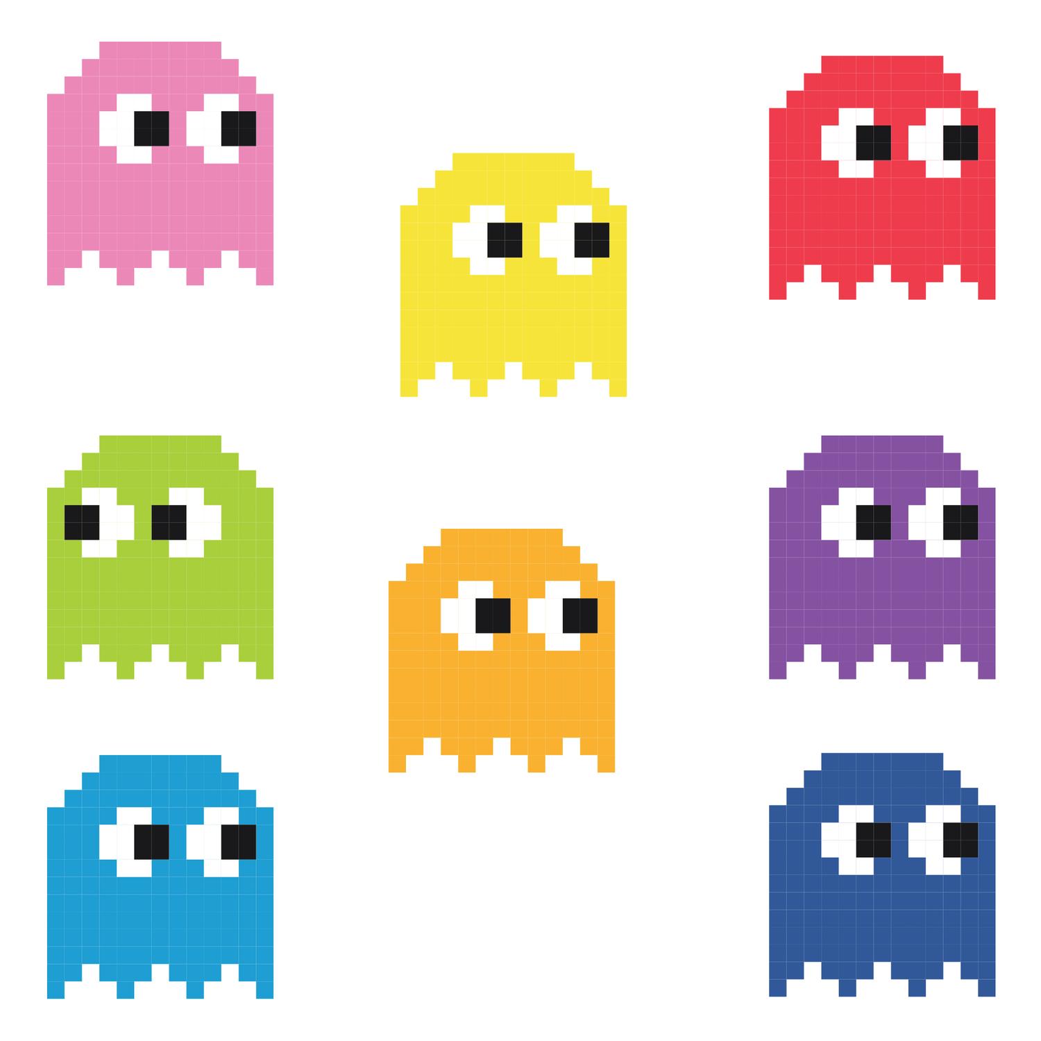 Adesivo Parede Video Game Pac Man 54un Quartinhos Papel De