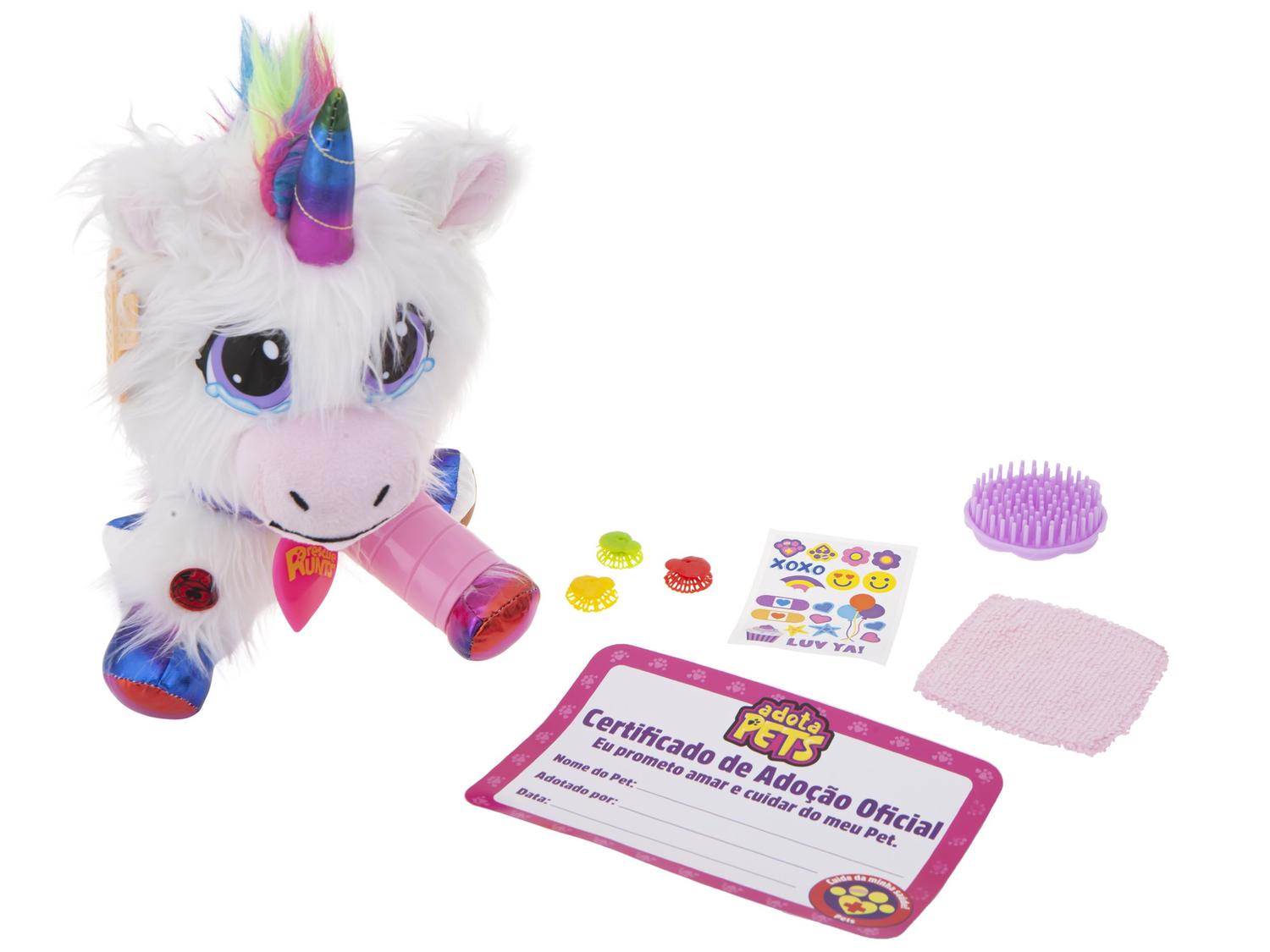 Adota Pets Pelúcia Unicórnio Dreamy com Acessório