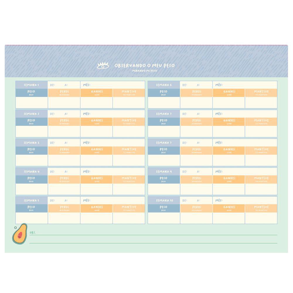 Agenda Espiral Fitness Planner Permanente Jandaia De Boas 3 Planner