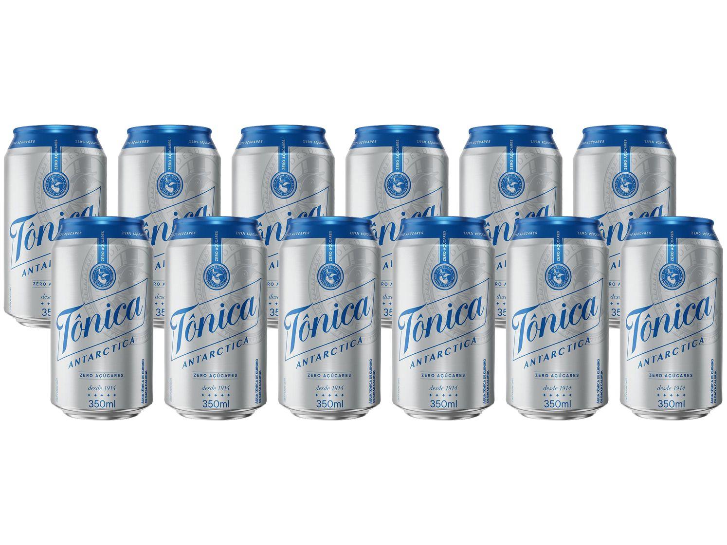 Água Tônica Antarctica Zero Açúcar 350ml 12 Unidades Lata