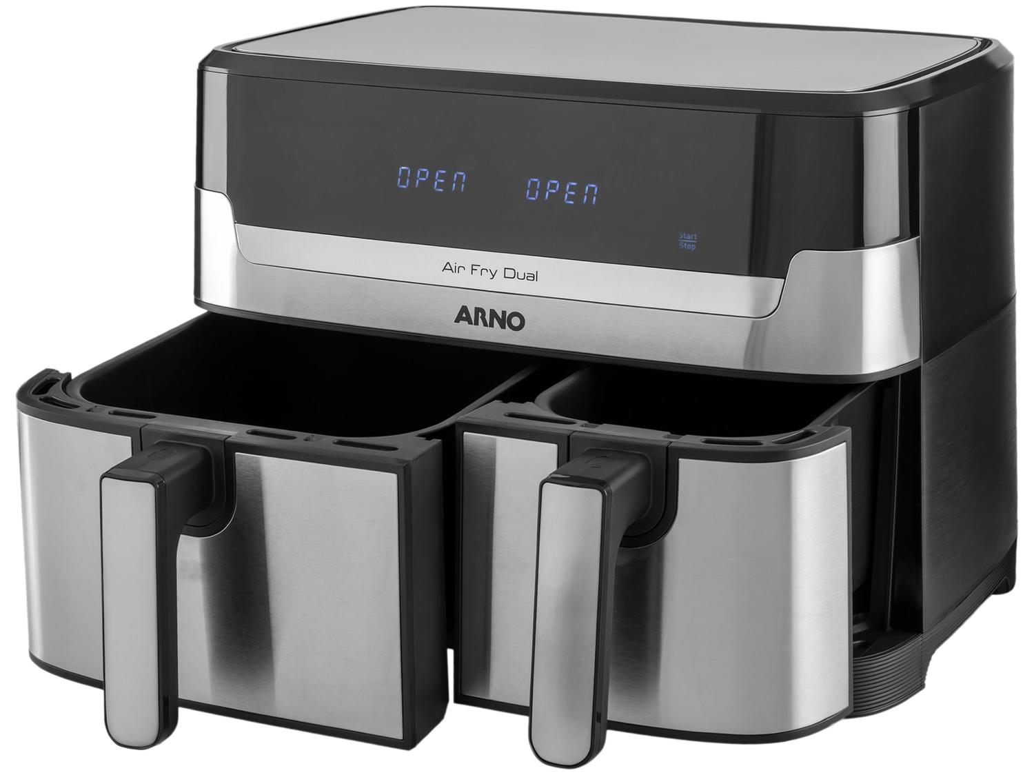 Air Fryer Arno Air Fry Dual AFD2 com Timer Inox 8,3L