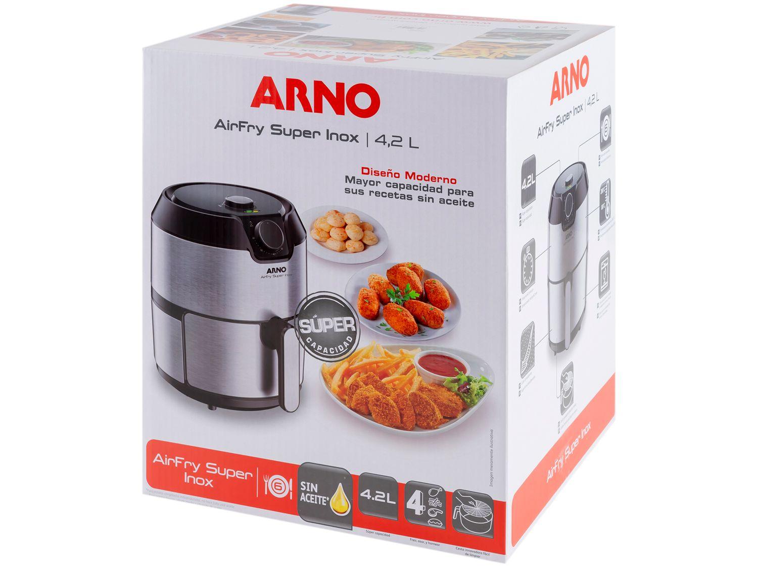 Air Fryer Arno Airfry Super BFRY Preta e Inox 4L com Timer