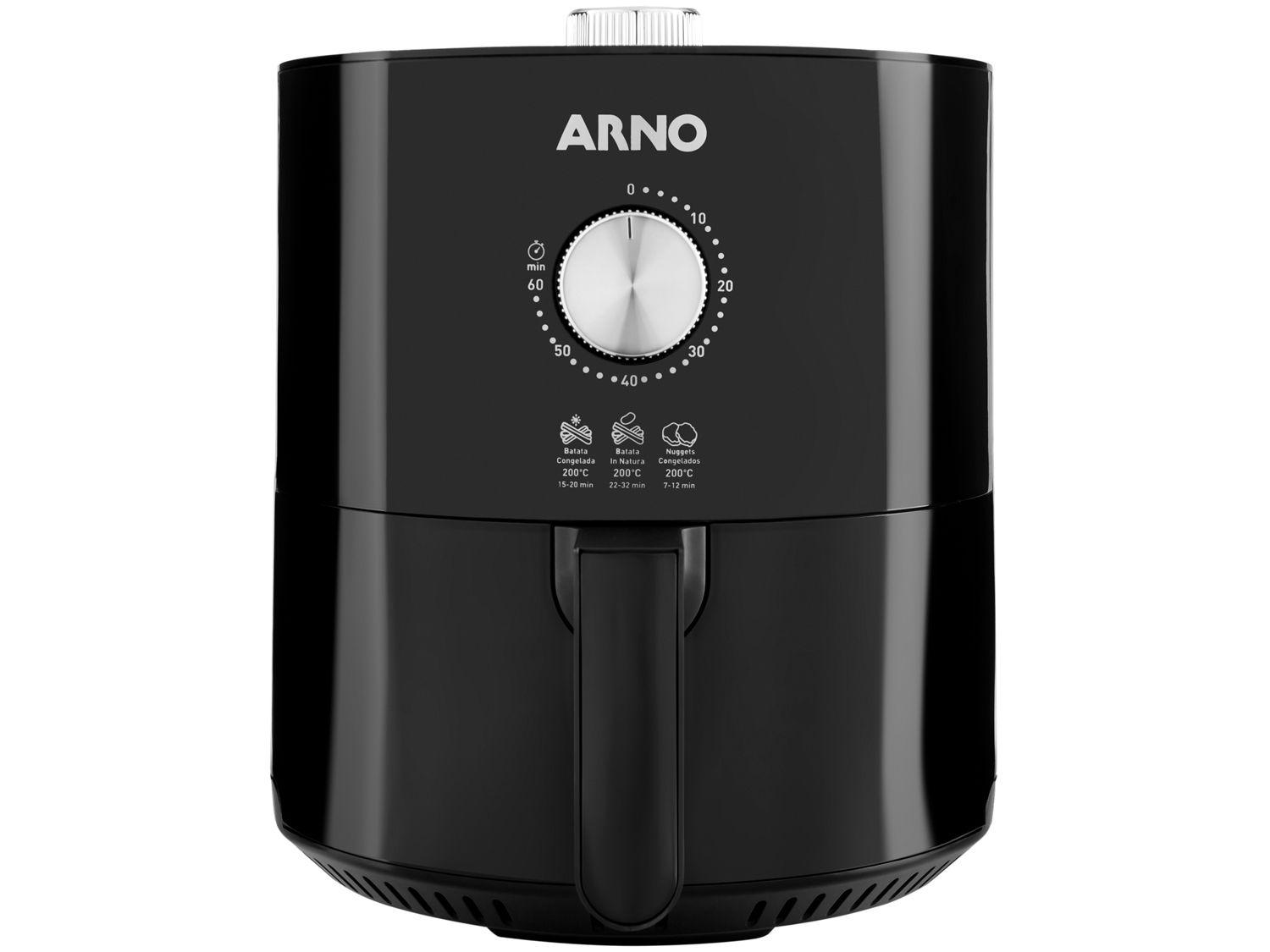 Air Fryer Arno Ultra Preta com Timer 4,2L