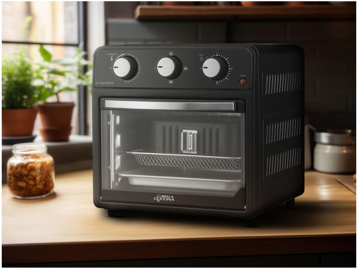 Air Fryer Bella Cuccina BCFR05 Preta com Timer 12L