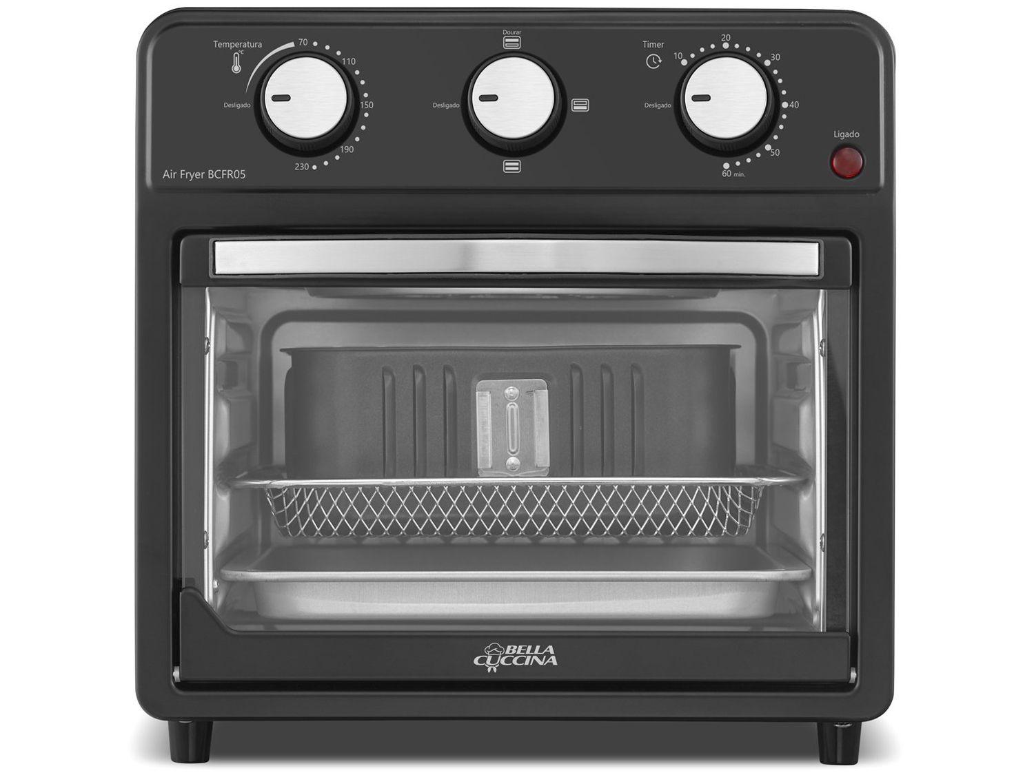 Air Fryer Bella Cuccina BCFR05 Preta com Timer 12L