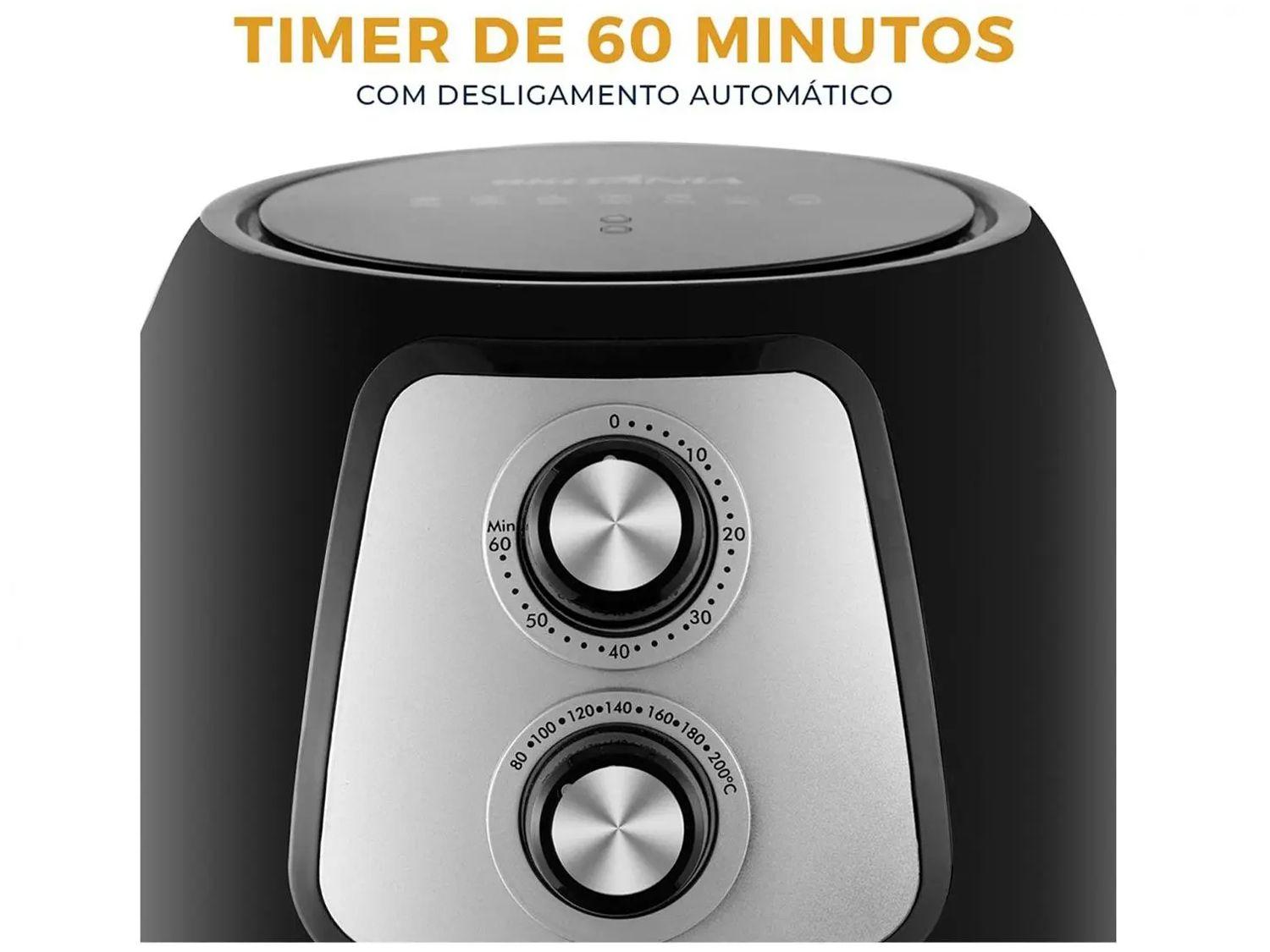 Air Fryer Britânia BFR21P Preto 3,4L com Timer