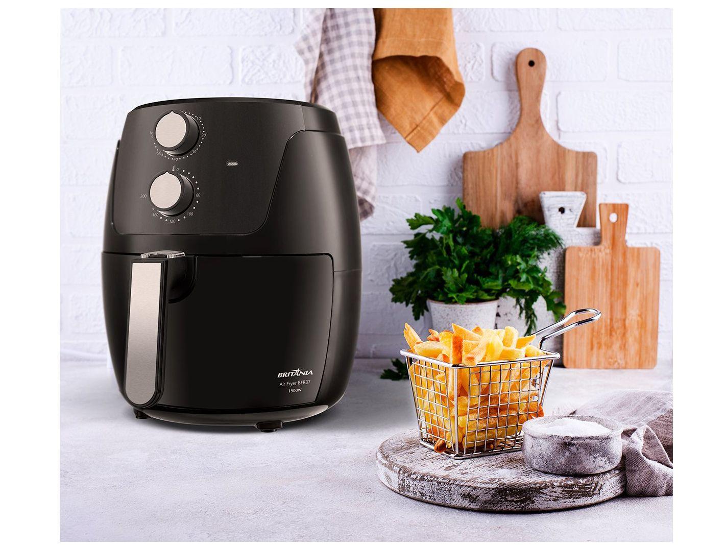 Air Fryer Britânia BFR37 Preta com Timer 4,2L