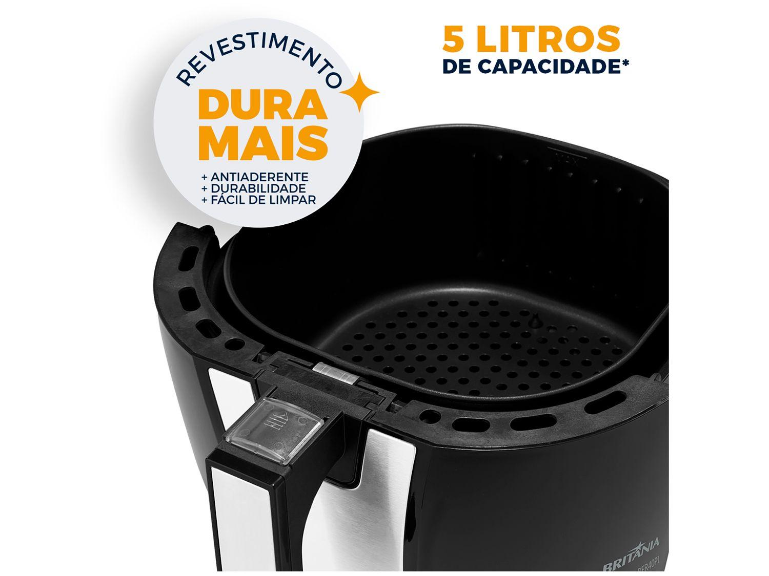 Air Fryer Britânia BFR40PI Preta 4,35L com Timer