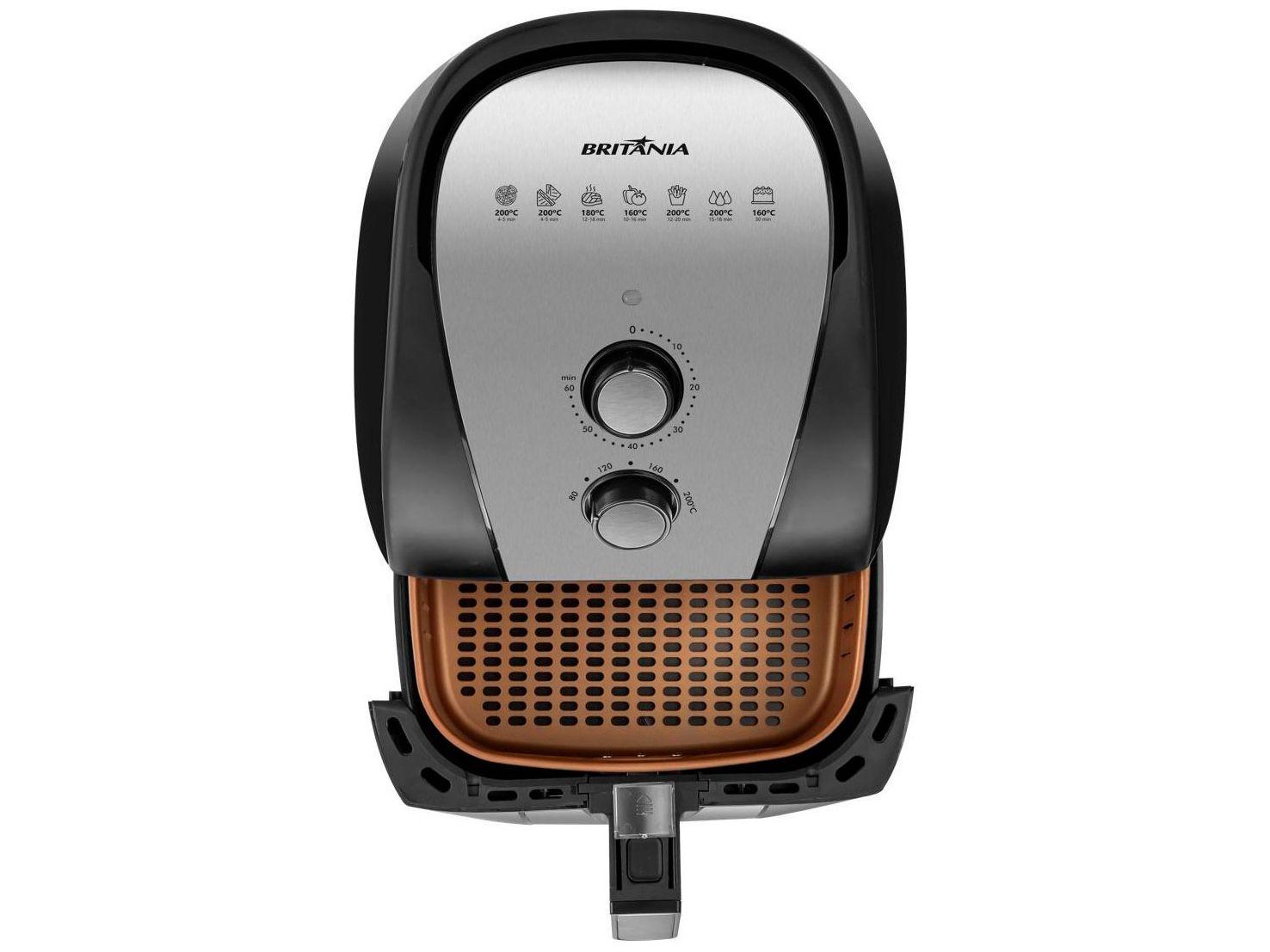 Air Fryer Britânia BFR51 Preta com Timer 5,2L