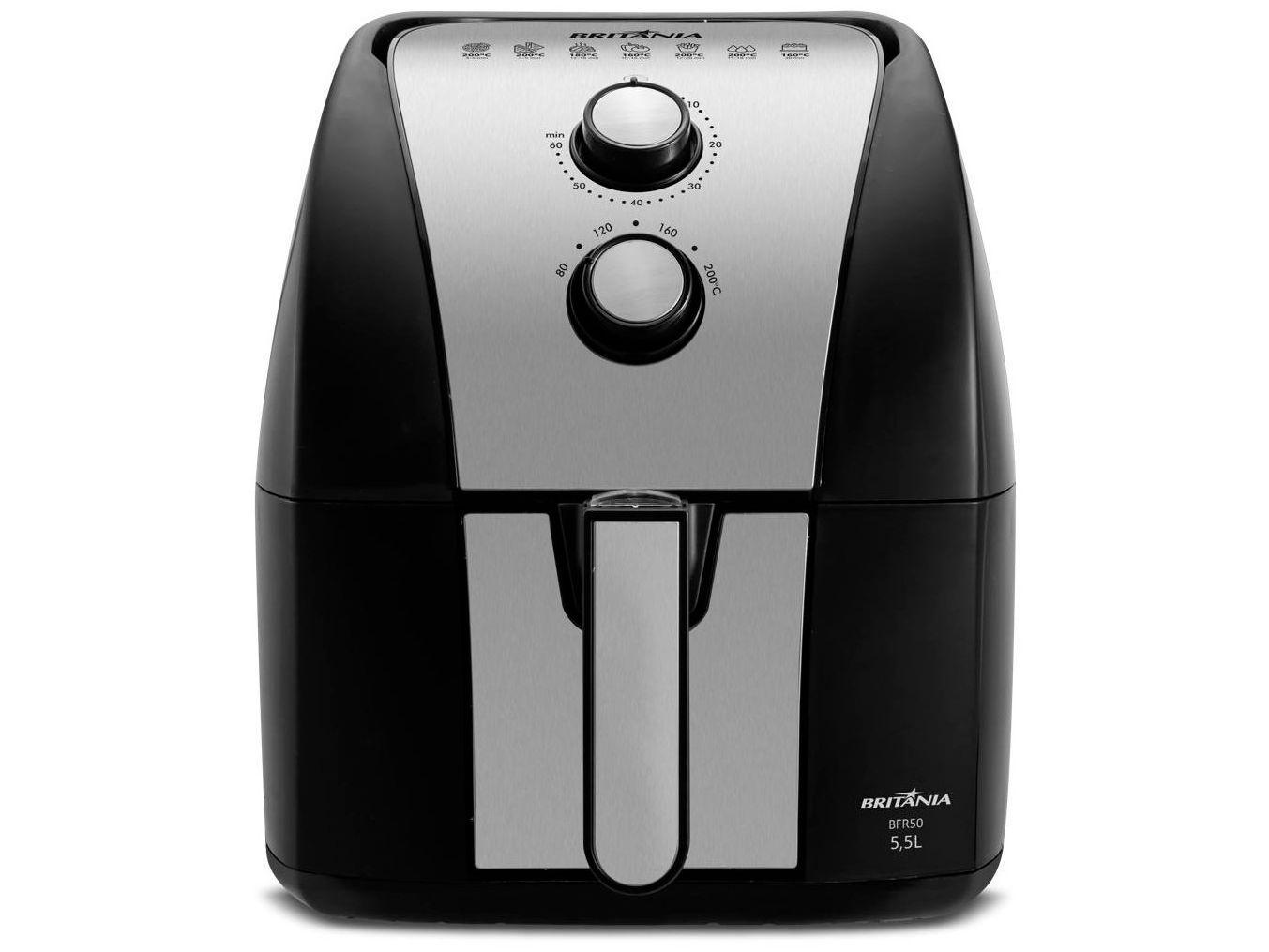Air Fryer Britânia BFR51 Preta com Timer 5,2L