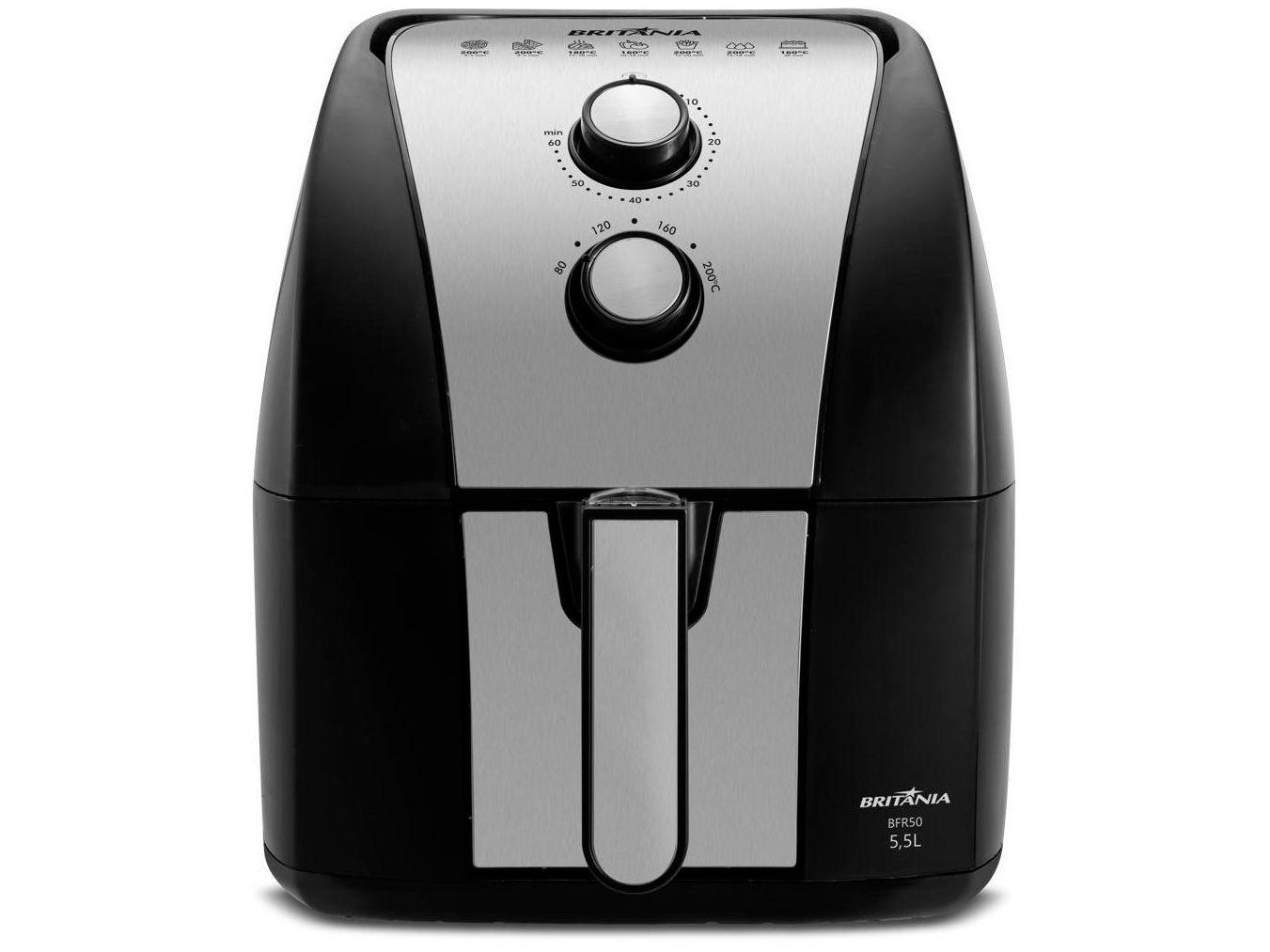 Air Fryer Britânia BFR51 Preta com Timer 5,2L