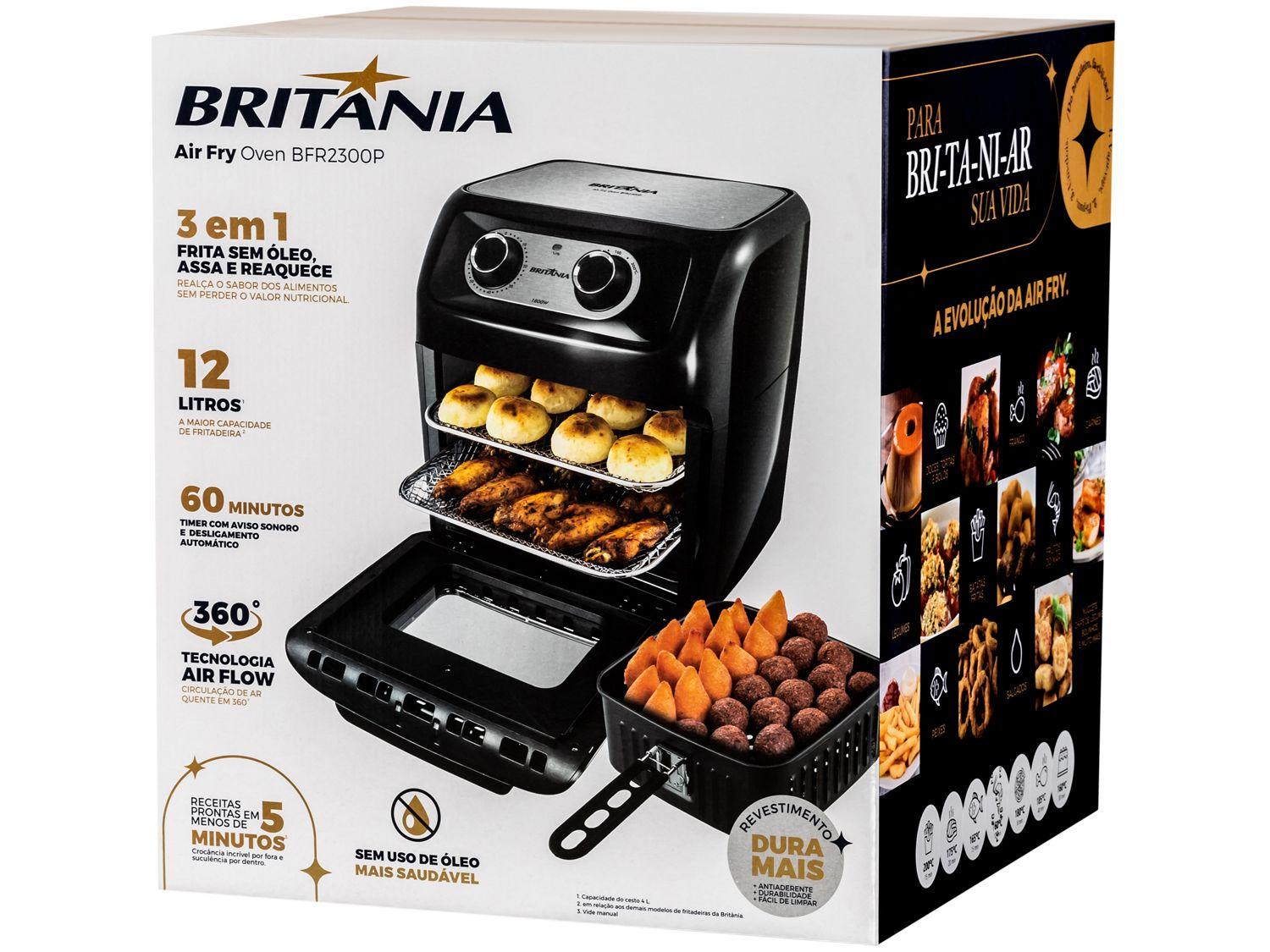 Air Fryer Britânia Oven BFR2300P Preta 3,5L